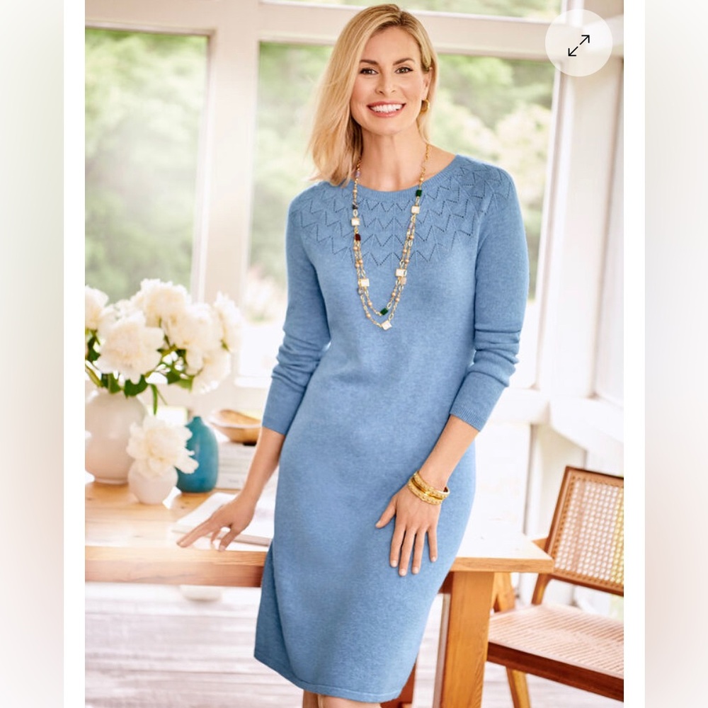 Talbot's Sweater Dress in French Iris Color in Size Mp